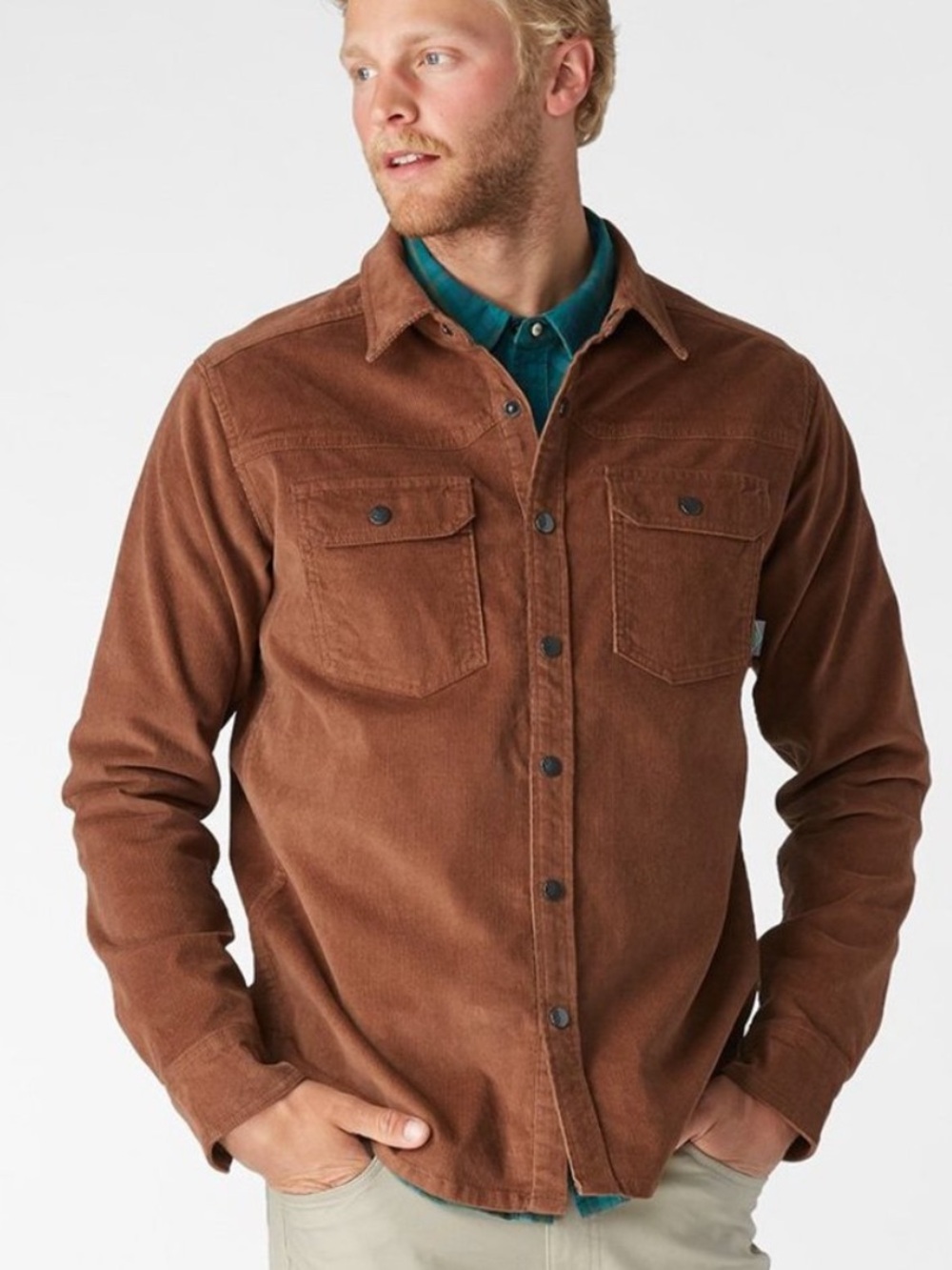 Stio Saratoga Corduroy Shirt in Saddleback Brown